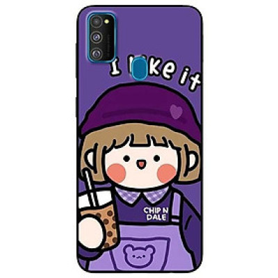 Ốp lưng dành cho Samsung M30 - M30s - M31 mẫu Cô Gái Trà Sữa Tím