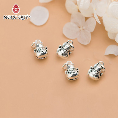 Charm bạc mèo treo - Ngọc Quý Gemstones