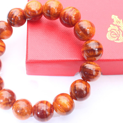 Vòng tay phong thủy gỗ Huyết Long VIP_10 ly, 19 hạt