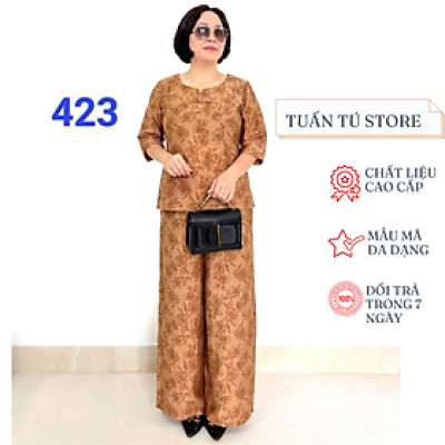 Đồ Bộ Trung Niên Chất Liệu Đũi Hoa Cho Mẹ Cho Bà - Tuấn Tú Store