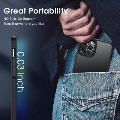 Ốp lưng nhám chống sốc viền silicon cho iPhone 14 Pro Max (6.7 inch) hiệu X-Level Frosted Sand Case mặt lưng nhám mờ, gờ bảo vệ Camera - hàng nhập khẩu