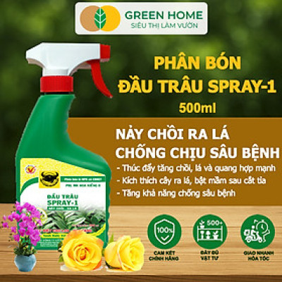 Phân Bón Lá Đầu Trâu Spray-1 Greenhome, Bình Điền, Chai 500ml, Nảy Chồi Ra Lá, Chuyên Lan Và Hoa Kiểng