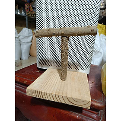 1 CẦU ĐỨNG MINI GỖ GẠO DÀI 13CM CAO 16CM (DÙNG CHO CHIM, VẸT ĐỨNG CHƠI