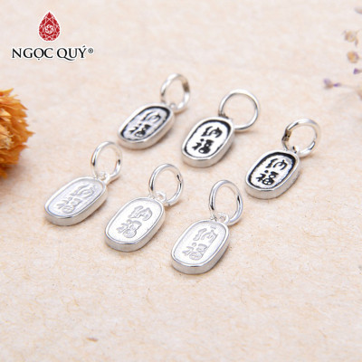 Charm bạc thẻ bài may mắn - Ngọc Quý Gemstones