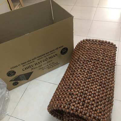 Chiếu Hạt Gỗ Hương Mộc Hạt 1.2cm - Chiếu gỗ Mian ( video, hình thật )