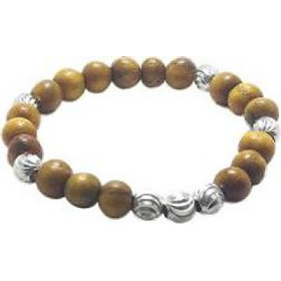 Vòng dâu tằm cao cấp  cho bé  trái  7 bi bạc, Lắc Tay Lắc Chân Trẻ Em