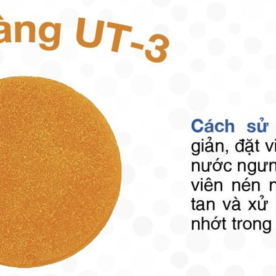 Viên Nén Bảo Dưỡng Đường Ngưng Máy Lạnh Pan Gel UT3 Màu Vàng - Sử Dụng Cho Hệ Thống Điều Hoà 5 Tấn