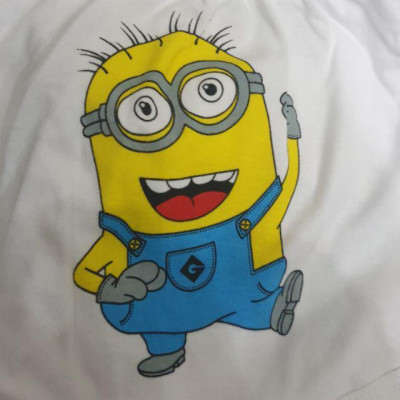 (8-19kg) ÁO CÀI VAI NGẮN TAY COTTON TRẮNG IN - BIBO KIM THU