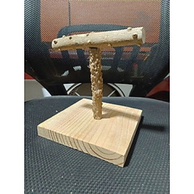 1 CẦU MINI BẰNG GỖ GẠO DÀI 13CM CAO 16,5CM DÙNG CHO CHIM, VẸT ĐỨNG