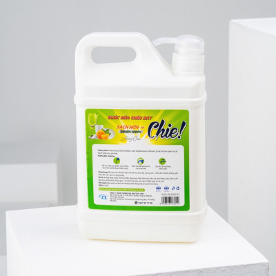 Nước rửa chén hương trái cây Chie! 100% organic không hóa chất độc hại thân thiện môi trường can 1.5 lít
