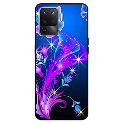 Ốp lưng dành cho Oppo A54 - A74 - A94 mẫu Họa Tiết Bướm Tím