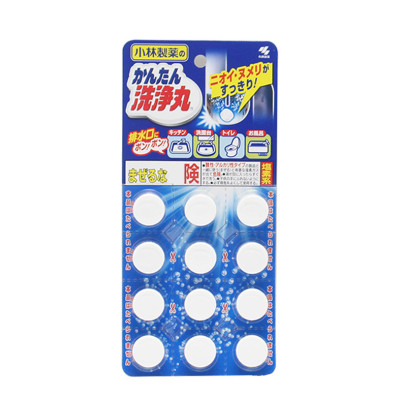 Viên nén sủi Kobayashi thông tắc đường ống, Toilet, bồn rửa Nhật Bản 12 Viên