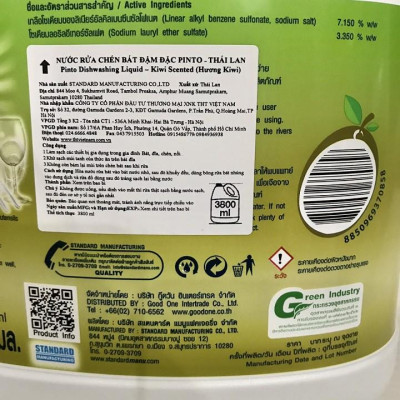 Nước rửa chén Pinto hương Kiwi 3.800ml Thái Lan