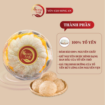 Tổ yến rút lông nguyên tổ thượng hạng Song An Food nguyên chất 100gr