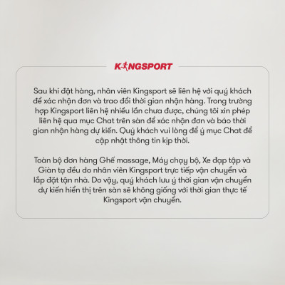 Máy chạy bộ KINGSPORT K-03 đơn năng, tốc độ tối đa 20km/h, 24 chương trình luyện tập, cân nặng phù hợp từ dưới 120-130kg