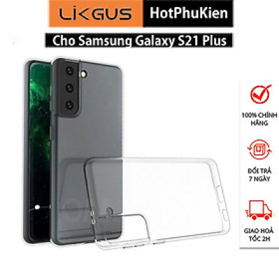 Ốp lưng chống sốc trong suốt siêu mỏng cho Samsung Galaxy S21 Plus hiệu Likgus Crashproof giúp chống chịu mọi va đập - hàng nhập khẩu
