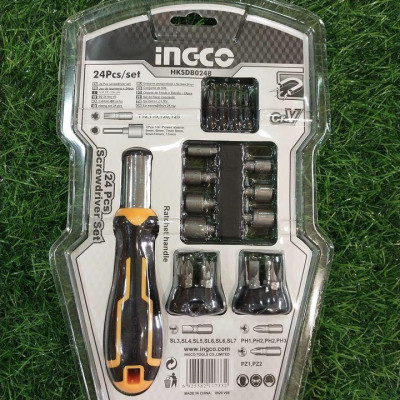BỘ TUỐC NƠ VÍT ĐA NĂNG 24 CHI TIẾT INGCO HKSDB0248 - HÀNG CHÍNH HÃNG