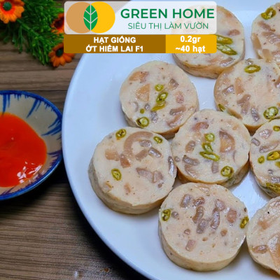 Hạt Giống Ớt Hiểm Lai Greenhome, Gói 0,2gr~40 hạt, Dễ Trồng, Sai Trái, Siêu Cay G14