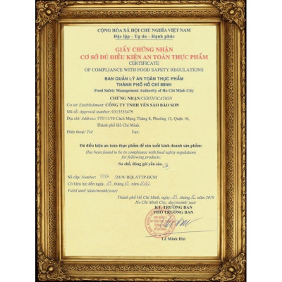 YẾN THÔ NGUYÊN TỔ - HỘP 100GR - BẢO SƠN TRUE NEST