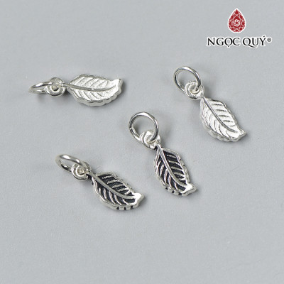 Charm bạc thái hình 1 chiếc lá treo - Ngọc Quý Gemstones
