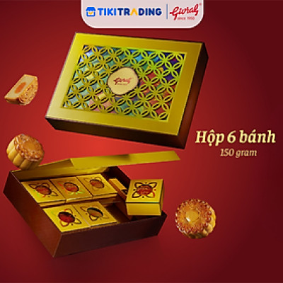 Hộp 6 Bánh Trung Thu Givral Trăng Yêu Thương 2(150 gr)