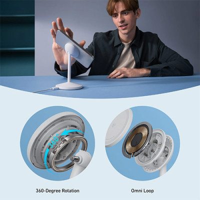 Đế sạc Anker MagGo Wireless USB-C 15W Charge.Stand A25X1 - Hàng chính hãng