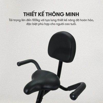Xe đạp tập KINGSPORT Classic E-07, ghế tựa phù hợp người lớn tuổi, tích hợp đồng hồ đo lường chỉ số