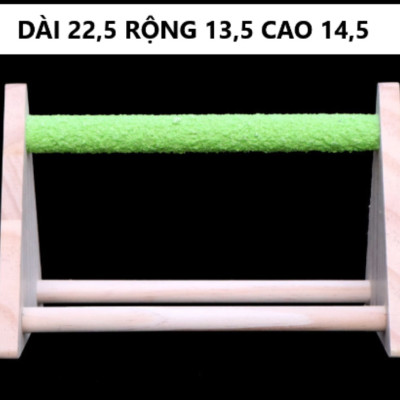 1 cầu đậu tam giác (dài 22 rộng 13.5 cao 14,5) dùng cho chim, vẹt đậu mài móng tránh sắc nhọn