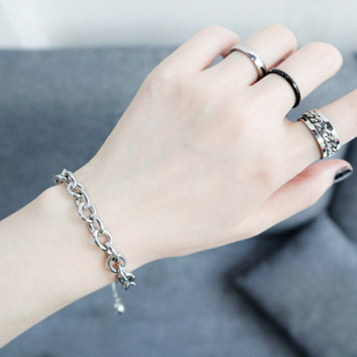 Vòng đeo tay xích dư thả hạt chuỗi chain titan