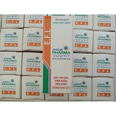 1 chai thuốc tiêu chảy E.F.L 10ml của anova pharma trị viêm ruột, tiêu chảy,CRD cho chim, vẹt, gia cầm