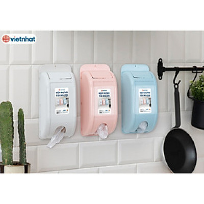 Hộp Đựng Túi Nilong treo tường không cần khoan đục thiết kế tinh tế và tiện dụng - Hàng chính hãng Việt nhật