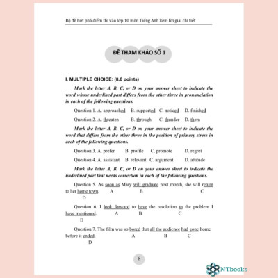 Combo 2 cuốn Sách Bộ đề bứt phá điểm thi vào 10 môn Tiếng Anh + Hack não 25 đề luyện thi vào 10 môn Tiếng Anh (kèm lời giải chi tiết)