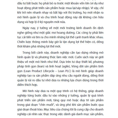 Vòng Đời Sản Phẩm Tinh Gọn - The Lean Product Lifecycle