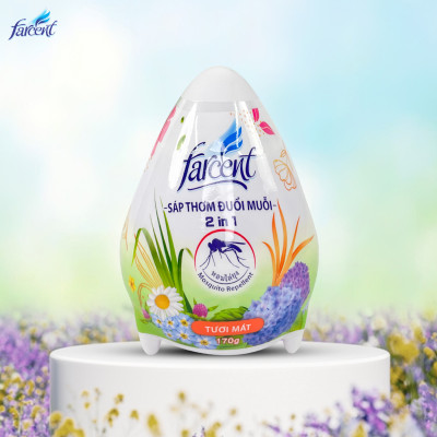Thùng 12 Sáp thơm phòng đuổi muỗi, khử mùi hôi Farcent 170g chính hãng (5 hương thơm lựa chọn)