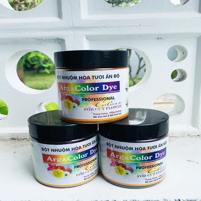 BỘT NHUỘM HOA NHẬP KHẨU ẤN ĐỘ (HỦ 110GR pha 12L nước nhuộm hoa tươi) gồm 8 màu cơ bản