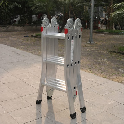 Thang nhôm gấp đa năng 4 khúc  Ameca chân choãi - 1m8 - 2m3 - 2m9