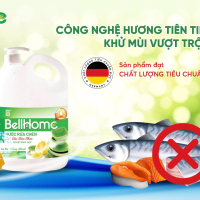 Nước Rửa Chén Công Nghệ Sinh Học Bell Home Hương Chanh 1,6 KG
