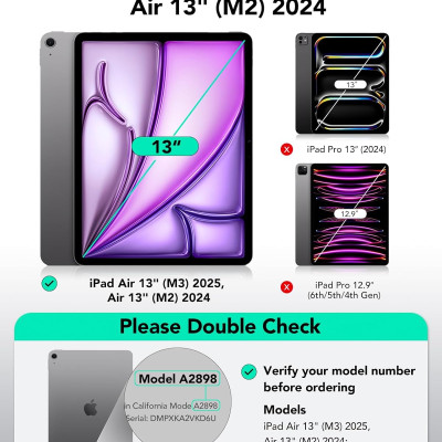 Bao Case ESR Trong Suốt Cho iPad Air 13 inch M2 M3 2025/2024 ESR Classic Hybrid Back Case - Hàng Chính Hãng