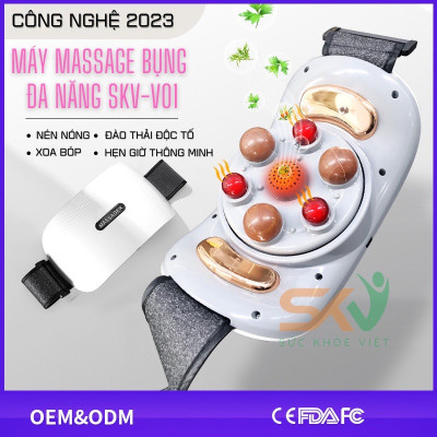 ￼Máy Massage Bụng Lưng Đùi Pin Sạc Tích Hợp Đá Nóng Himalaya Hỗ Trợ Giảm Mỡ Bụng Đai Mát Xa Bụng Eo Lưng