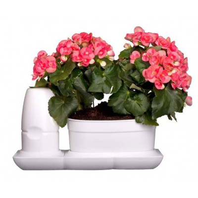 Chậu Trồng Cây Thông Minh Tự Động Tưới Basic Uno, làm bằng chất liệu nhựa PP Chống UV giúp cây phát triển tốt ngay cả trong môi trường nắng nóng, nhập khẩu Châu Âu