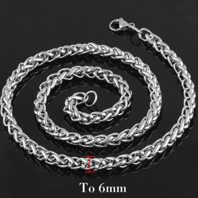 Dây chuyền titan nam cao cấp thời trang rẻ inox thép không gỉ kiểu bông dừa trangsucpt 7mm PTDCNA170