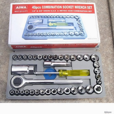 Bộ dụng cụ sữa chữa KG707 mở bulong ốc vít ô tô, xe máy 40 món chi tiết chuyên dụng - Hàng chính hãng 