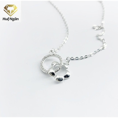 Dây chuyền bạc Ý 925 Huệ Ngân - Mặt trăng và sao PP1471