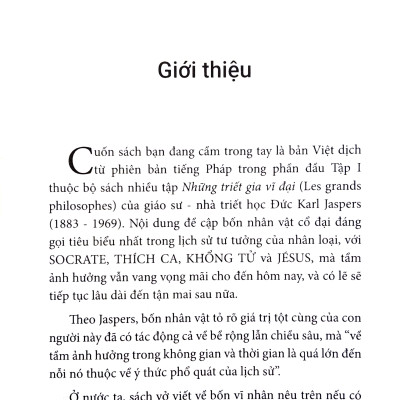 Những Triết Gia Vĩ Đại - Socrate - Thích Ca - Khổng Tử - Jésus
