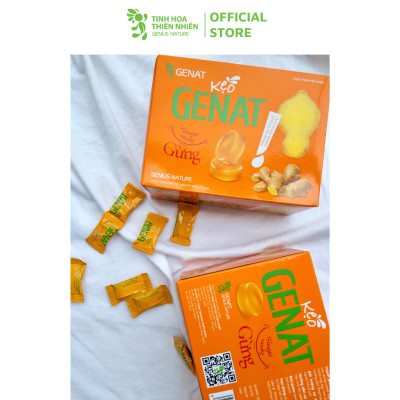 Kẹo Genat Gừng (Hộp 100 viên) - Tinh Hoa Thiên Nhiên