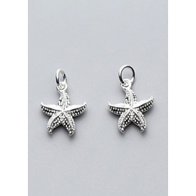Combo 2 cái charm bạc hình sao biển treo - Ngọc Quý Gemstones