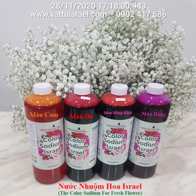 Nước Màu Nhuộm Hoa Tươi Màu Cam Israel (Chai 1 Lít) Color Sodium For Fresh Flowers