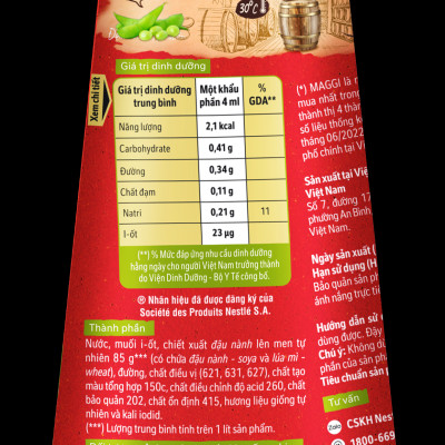 Nước tương MAGGI đậu nành đậm đặc 700ml