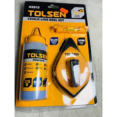 CUỘN DÂY PHẤN 30M CÓ THƯỚC THỦY TOLSEN 42013 - HÀNG CHÍNH HÃNG