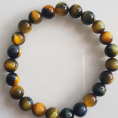 Vòng tay phong thủy may mắn Nữ đá mắt hổ tự nhiên vàng xanh đều mới bóng mượt đẹp Size hạt 8mm Nữ đeo Công dụng vòng đá mắt hổ đá thiên nhiên tốt cho sức khỏe, đem đến may mắn,xoa dịu tâm trí công việc hanh thông ạ